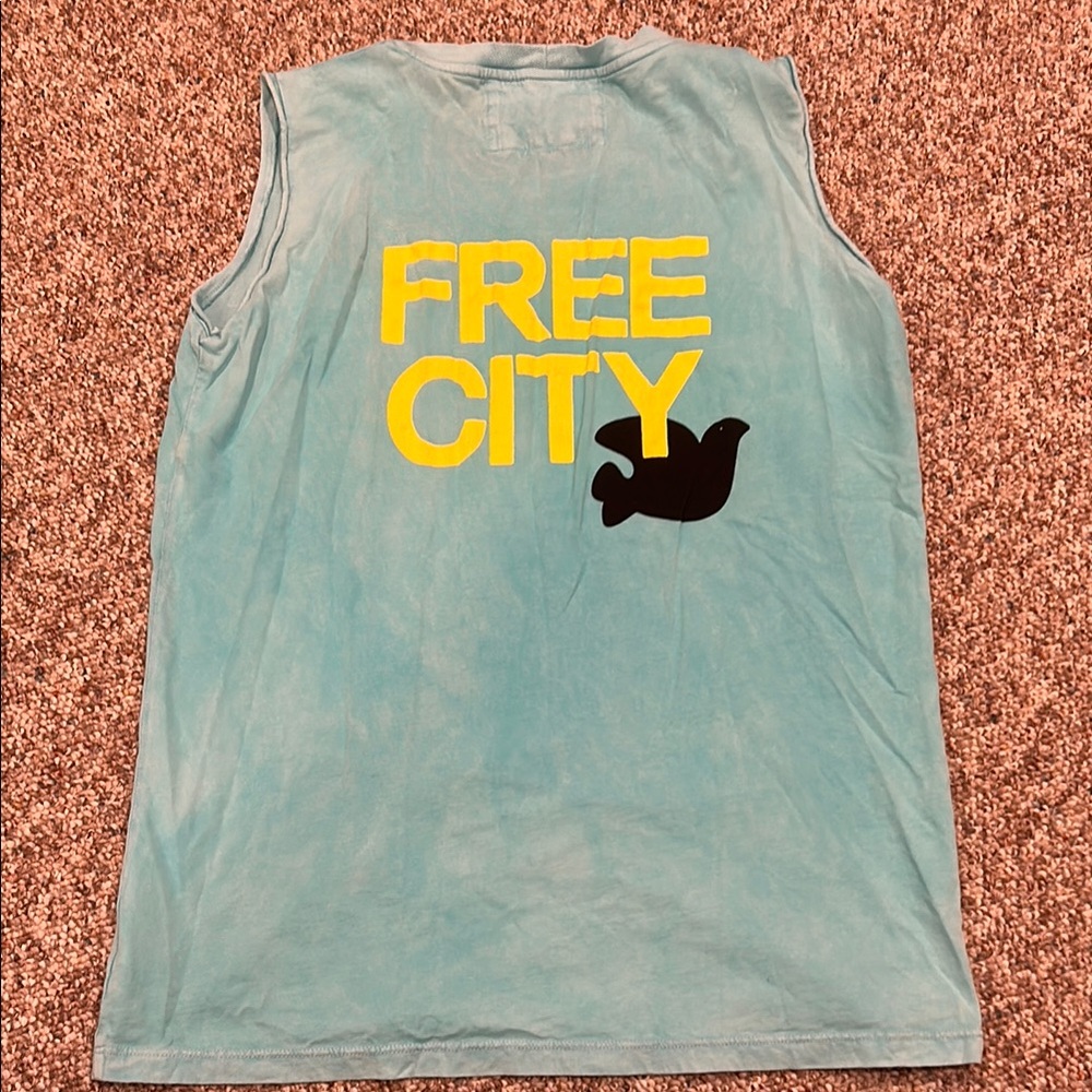 Free City Neighborhood Supervintage cutoff tank - Light Aqua - Picture 3 of 3